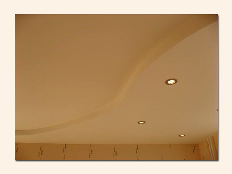 Гипсокартоновый потолок, фото готового ремонта